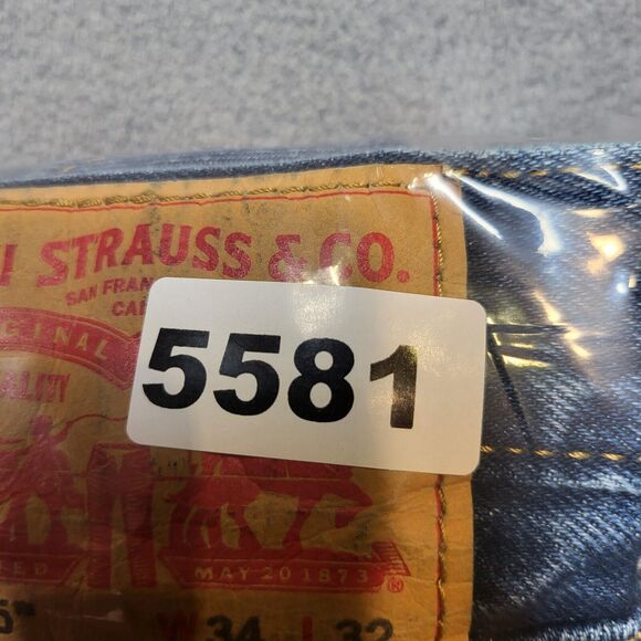 Levi's 505 Jeans Mens 33x30 Blue Regular Fit Straight Leg Distressed Denim - Picture 11 of 11